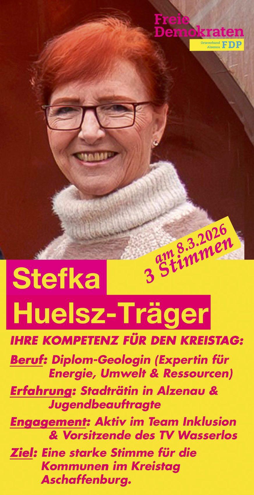 3 Stimmen für Stefka Huelsz-Träger